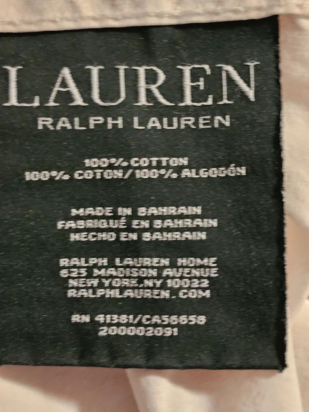 Ralph Lauren Pale Pink Damask Flat Sheet - Full Size